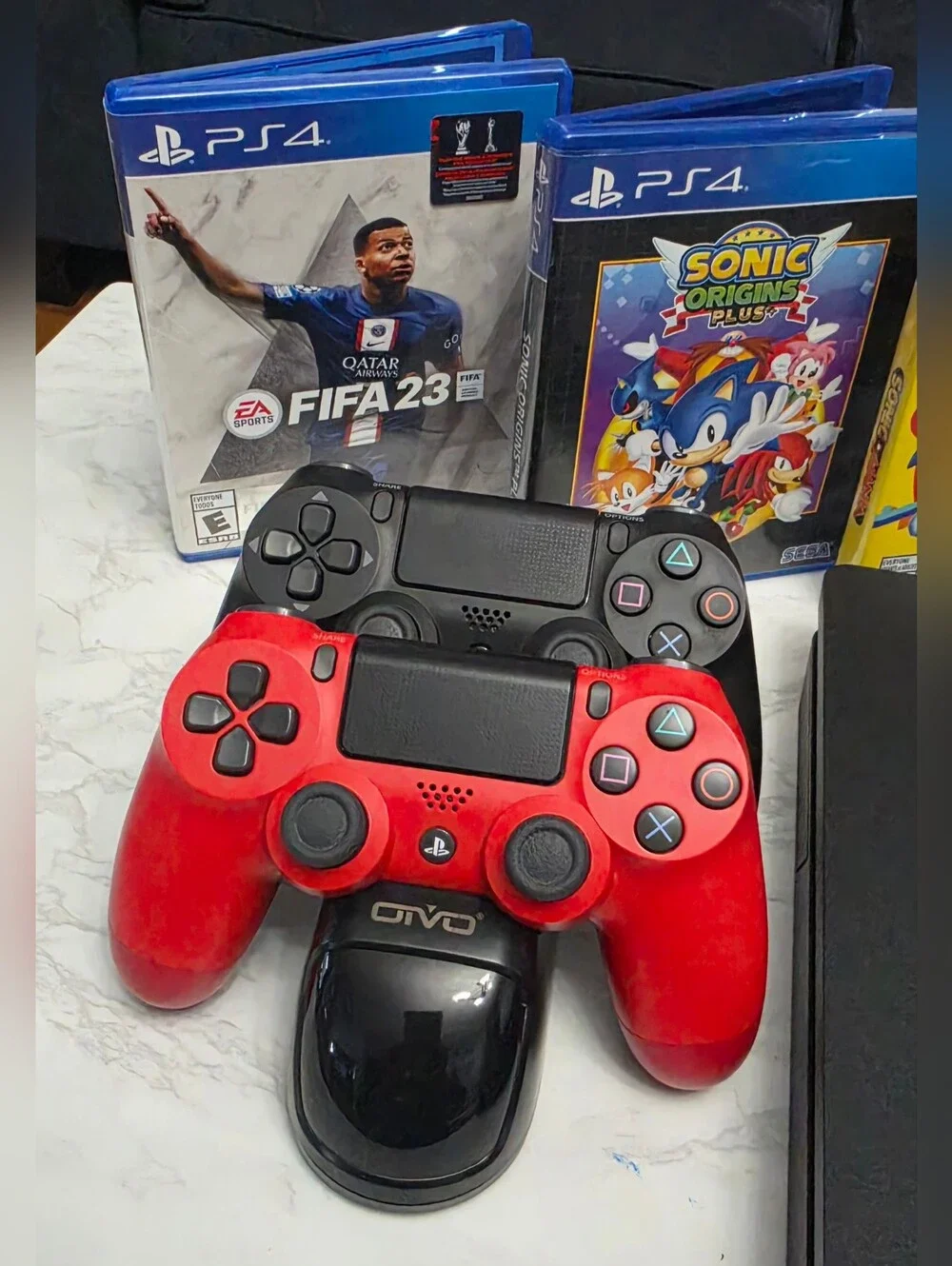 Sony PlayStation 4 1TB Console with Games, Wireless Controllers LIKE NEW!!!